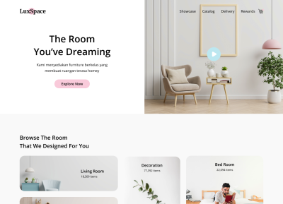 Screenshot proyek Website Jual Furniture