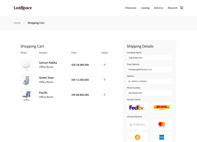 Screenshot proyek Website Jual Furniture